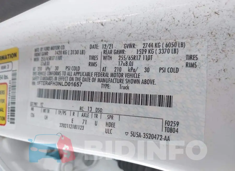 1FTER4FH3NLD01657 Photo# 9