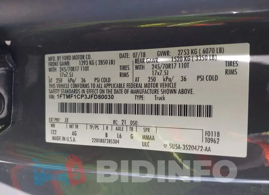 1FTMF1CP3JFD80030 Photo# 9