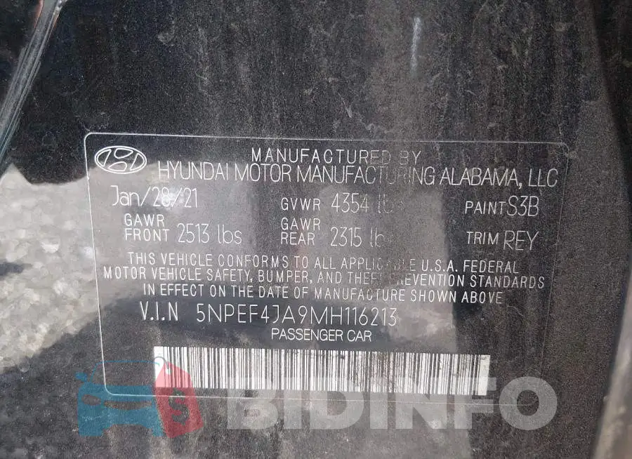 5NPEF4JA9MH116213 Photo# 9