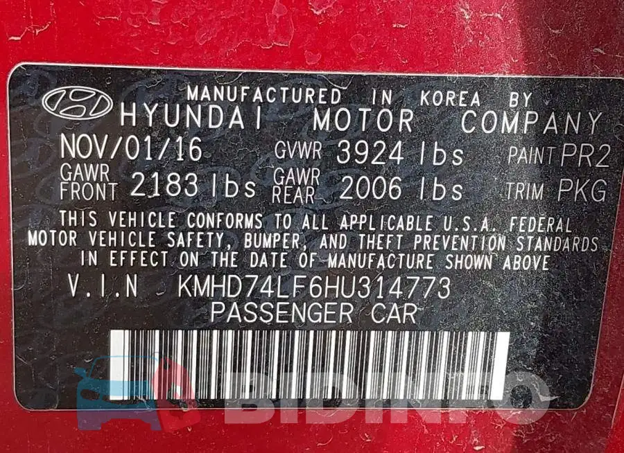 KMHD74LF6HU314773 Photo# 9