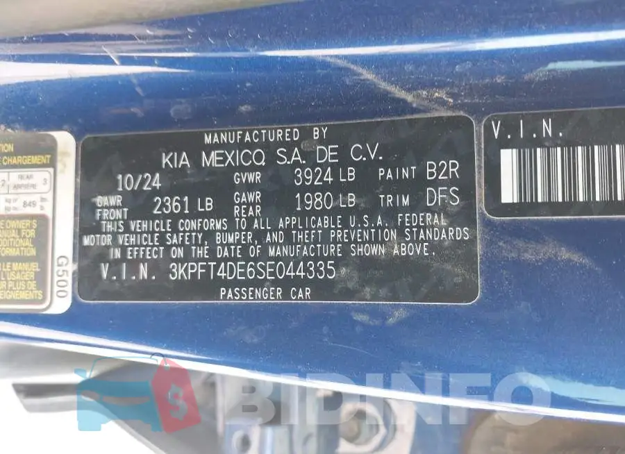 3KPFT4DE6SE044335 Photo# 9