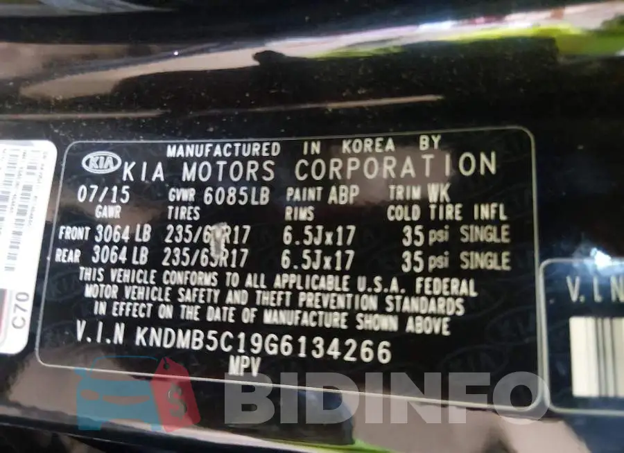 KNDMB5C19G6134266 Photo# 9