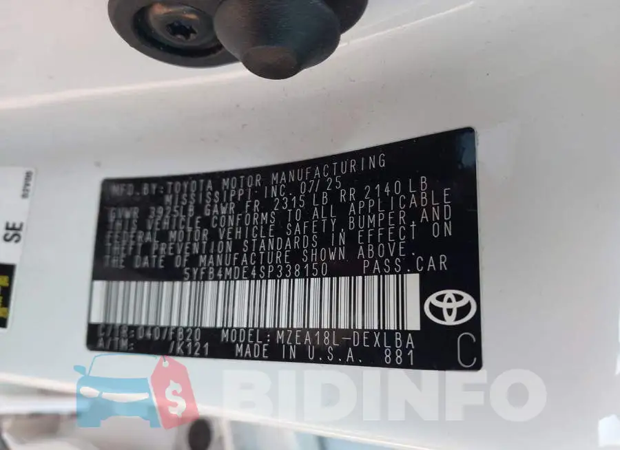 5YFB4MDE4SP338150 Photo# 9