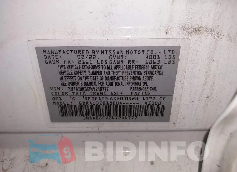 3N1AB8CV2NY246777 Photo# 9