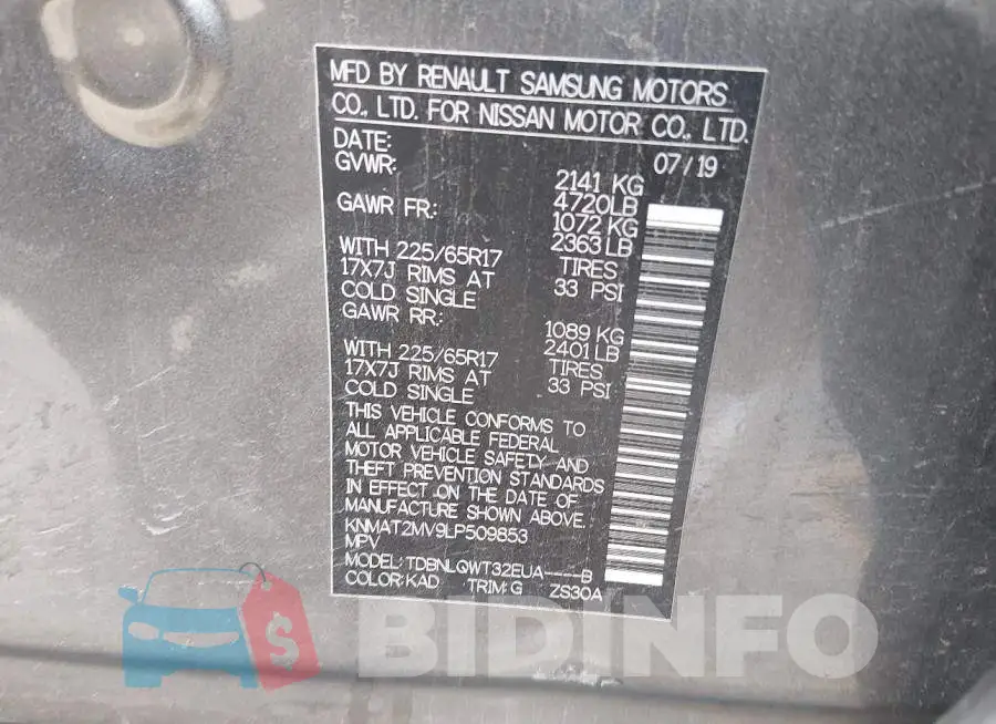 KNMAT2MV9LP509853 Photo# 9