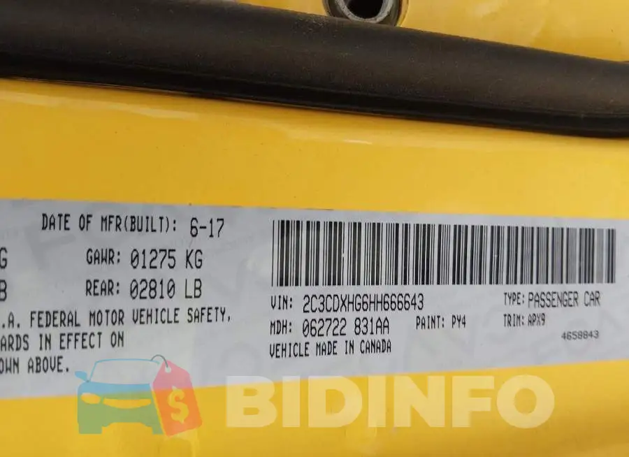 2C3CDXHG6HH666643 Photo# 9
