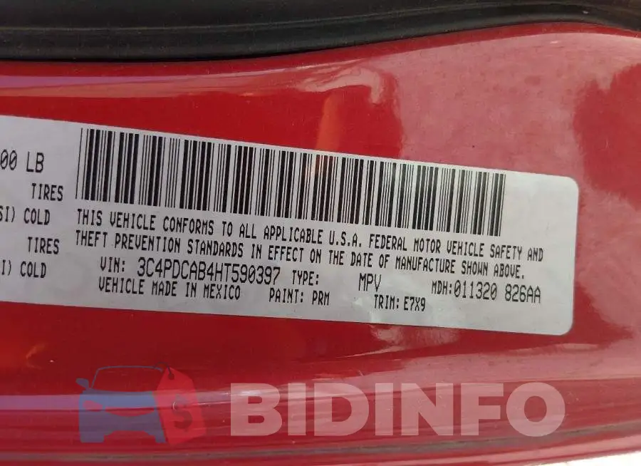 3C4PDCAB4HT590397 Photo# 9