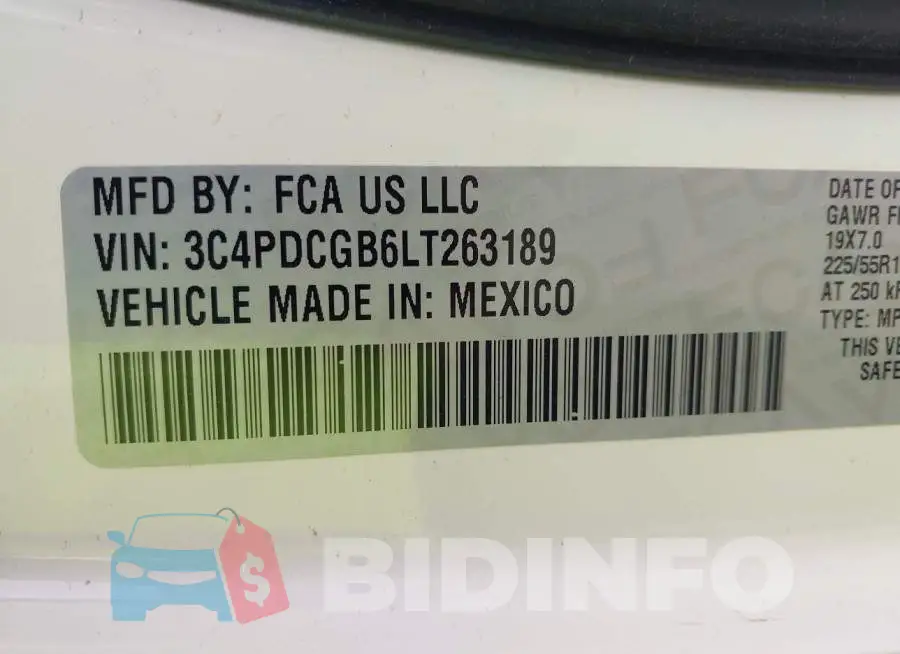 3C4PDCGB6LT263189 Photo# 9