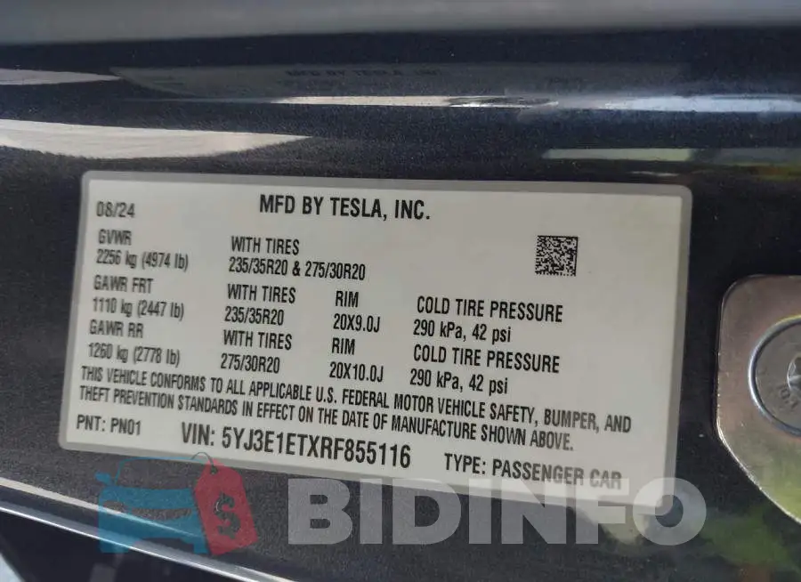5YJ3E1ETXRF855116 Photo# 9