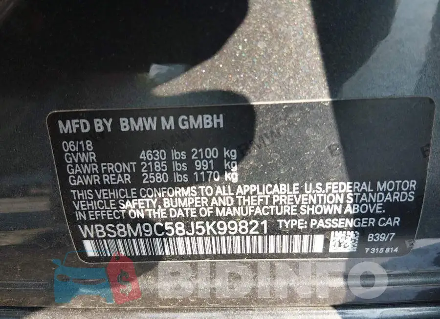 WBS8M9C58J5K99821 Photo# 9