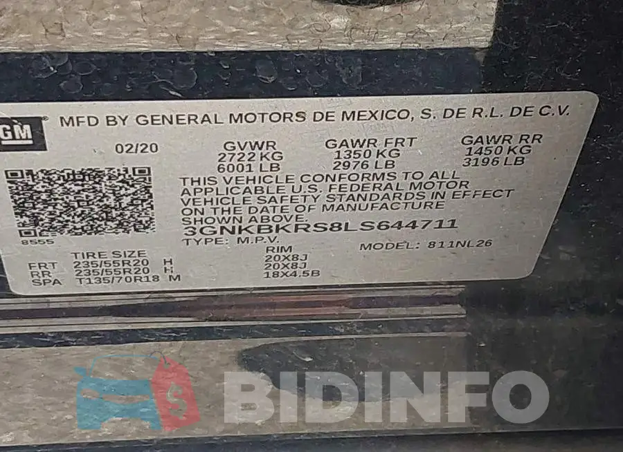 3GNKBKRS8LS644711 Photo# 9
