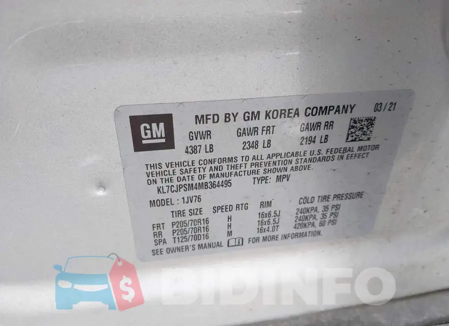 KL7CJPSM4MB364495 Photo# 9