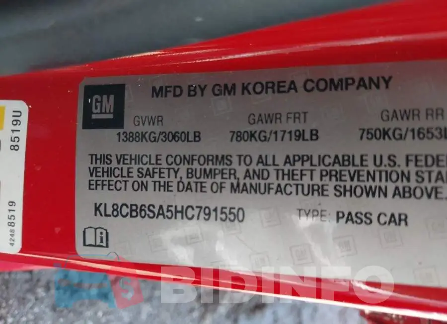 KL8CB6SA5HC791550 Photo# 9