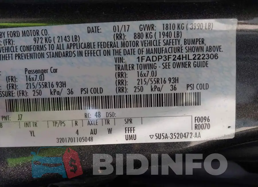 1FADP3F24HL222306 Photo# 9