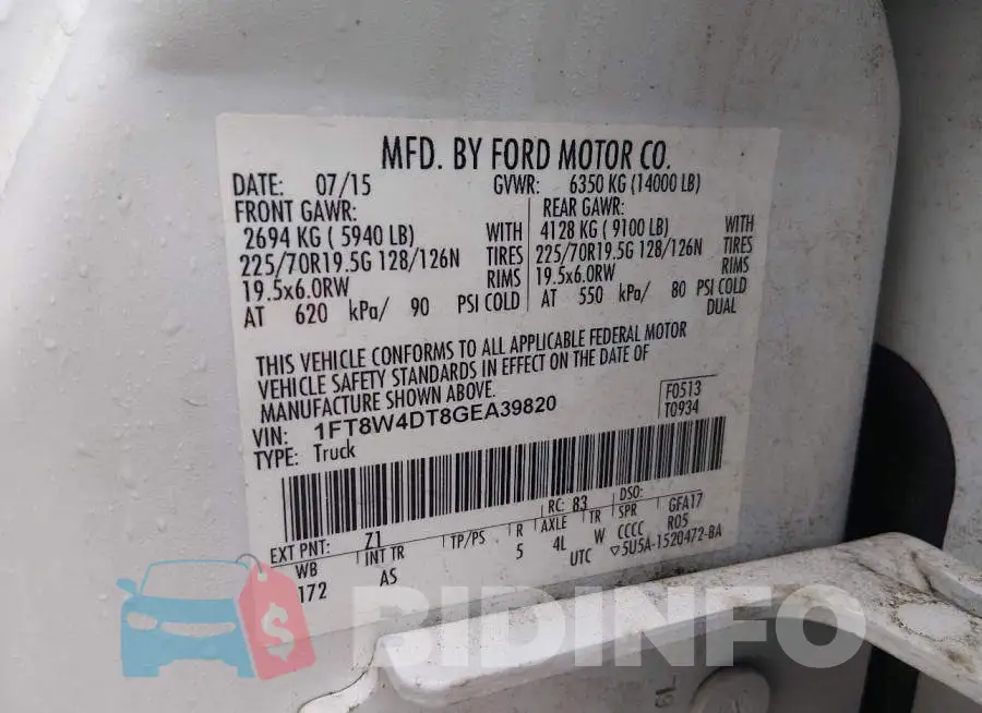 1FT8W4DT8GEA39820 Photo# 9