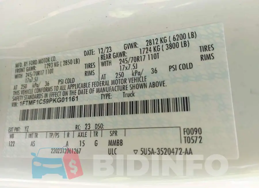1FTMF1C59PKG01161 Photo# 9