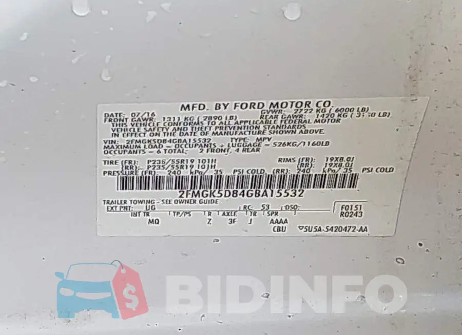 2FMGK5D84GBA15532 Photo# 9