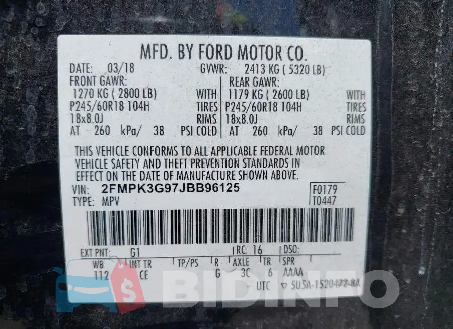 2FMPK3G97JBB96125 Photo# 9