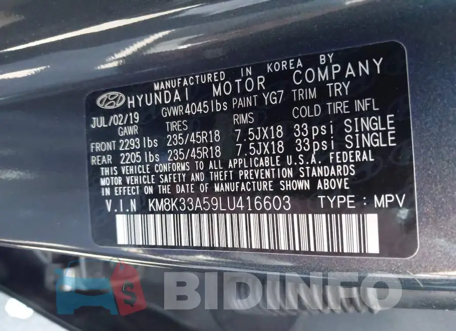 KM8K33A59LU416603 Photo# 9