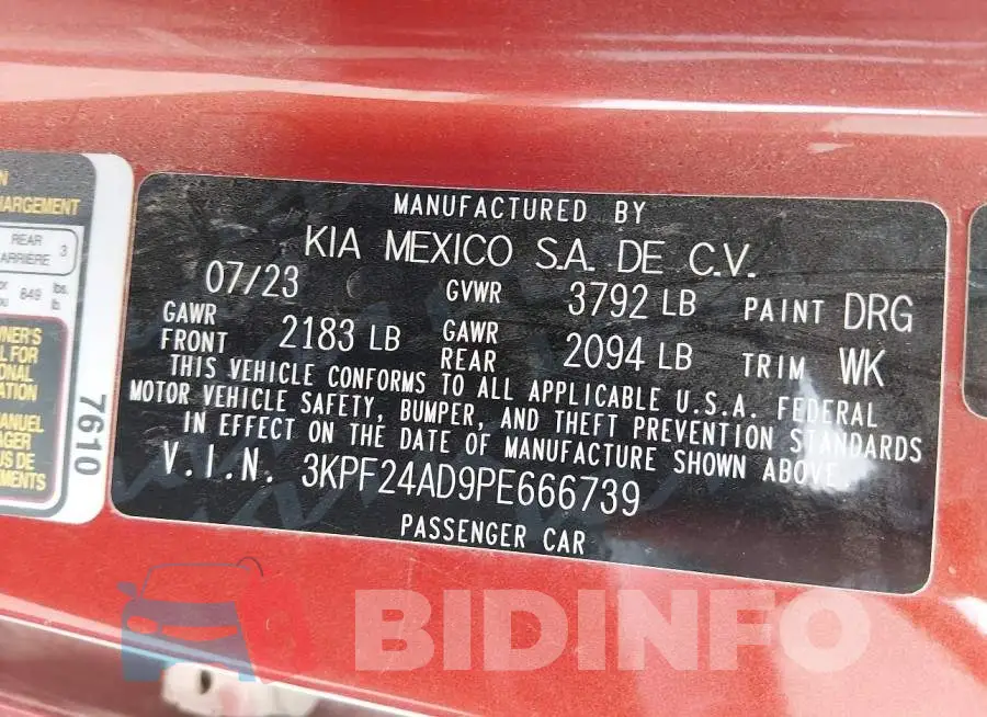 3KPF24AD9PE666739 Photo# 9