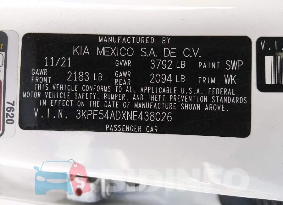 3KPF54ADXNE438026 Photo# 9