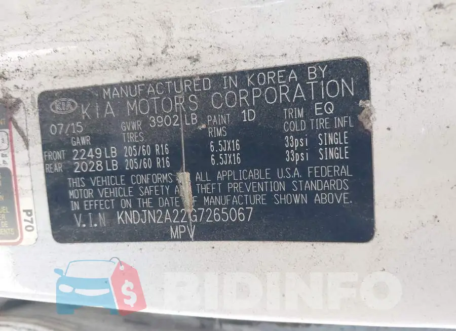 KNDJN2A22G7265067 Photo# 9