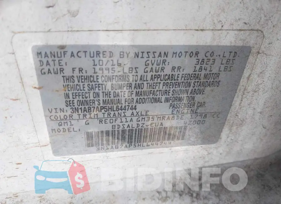 3N1AB7AP5HL644744 Photo# 9