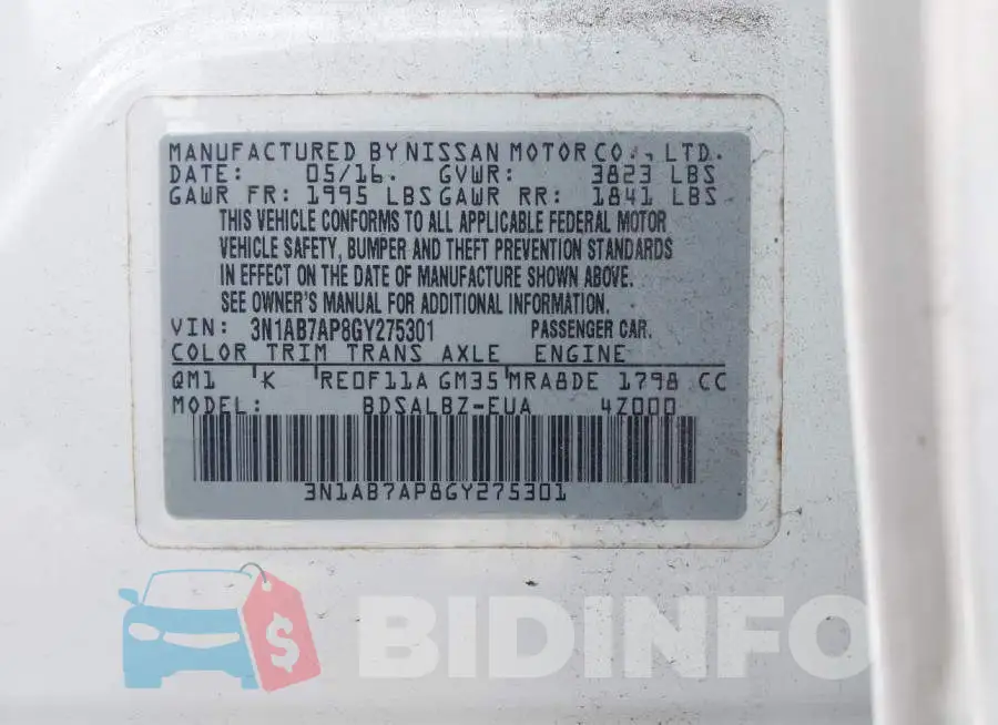 3N1AB7AP8GY275301 Photo# 9