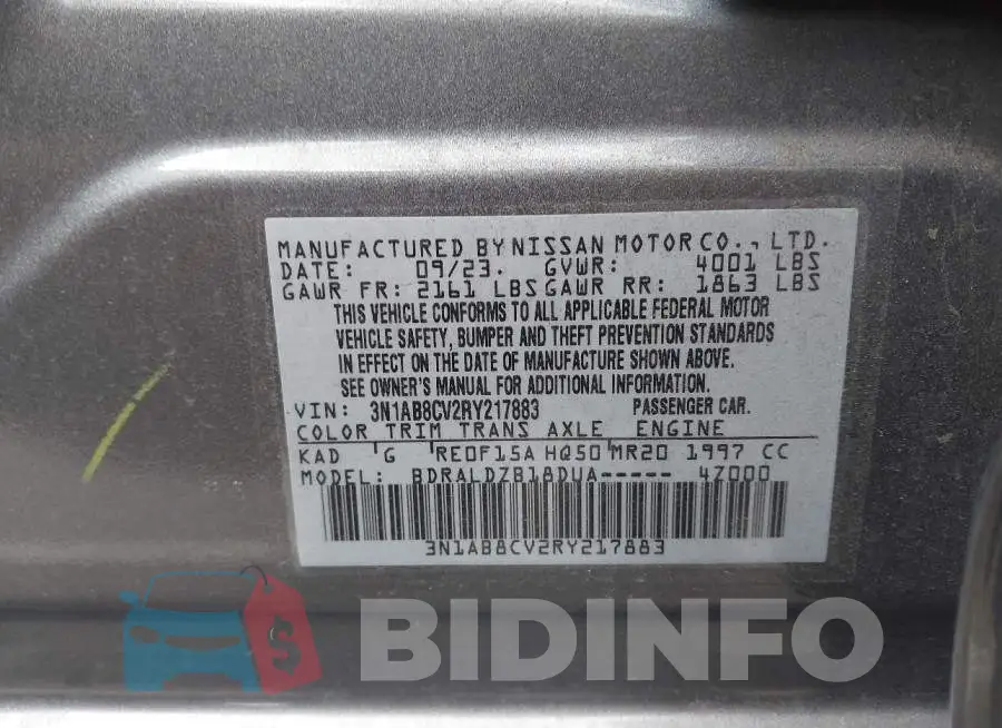 3N1AB8CV2RY217883 Photo# 9
