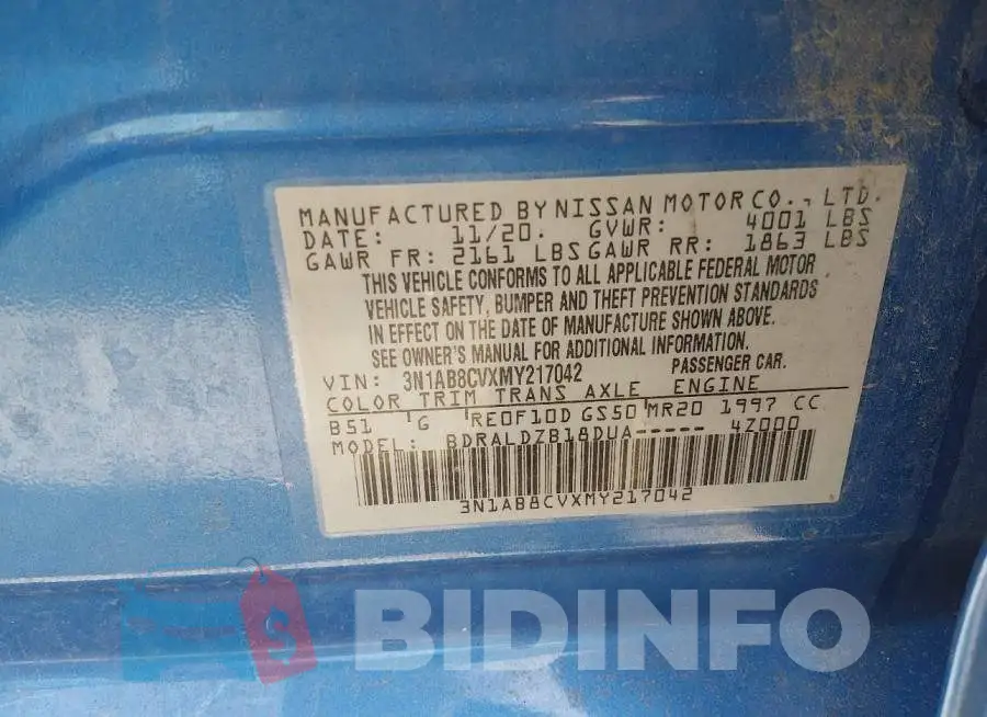 3N1AB8CVXMY217042 Photo# 9