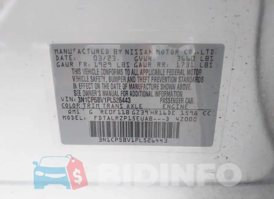 3N1CP5BV1PL526443 Photo# 9