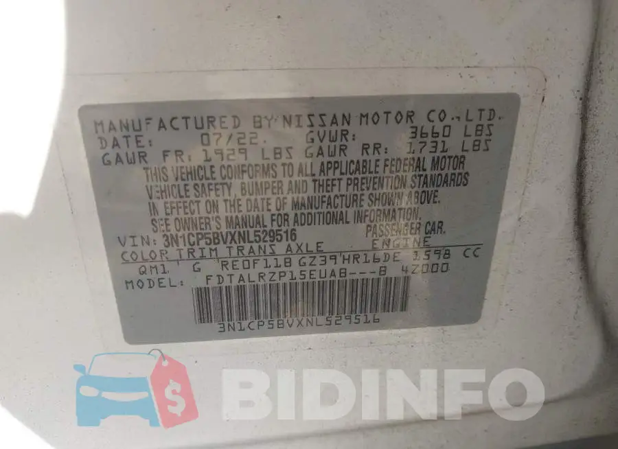 3N1CP5BVXNL529516 Photo# 9