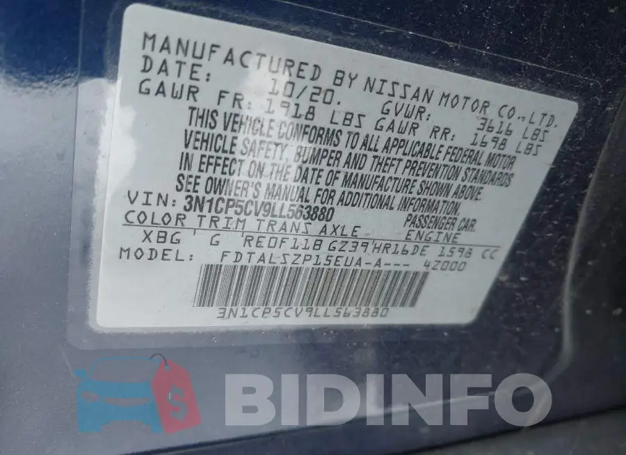 3N1CP5CV9LL563880 Photo# 9