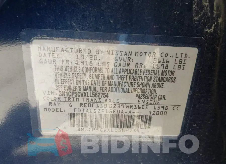 3N1CP5CVXLL562754 Photo# 9