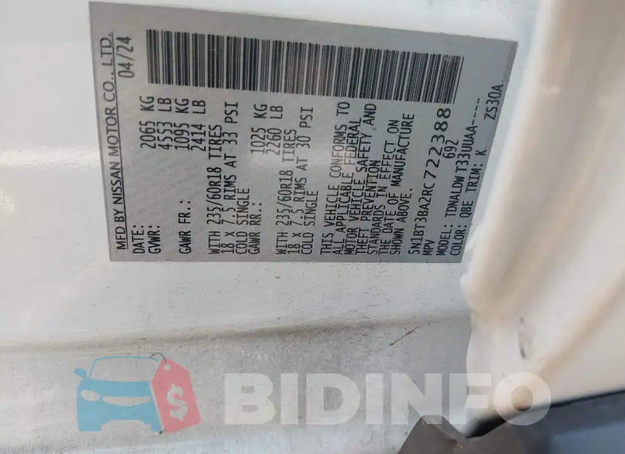 5N1BT3BA2RC722388 Photo# 9