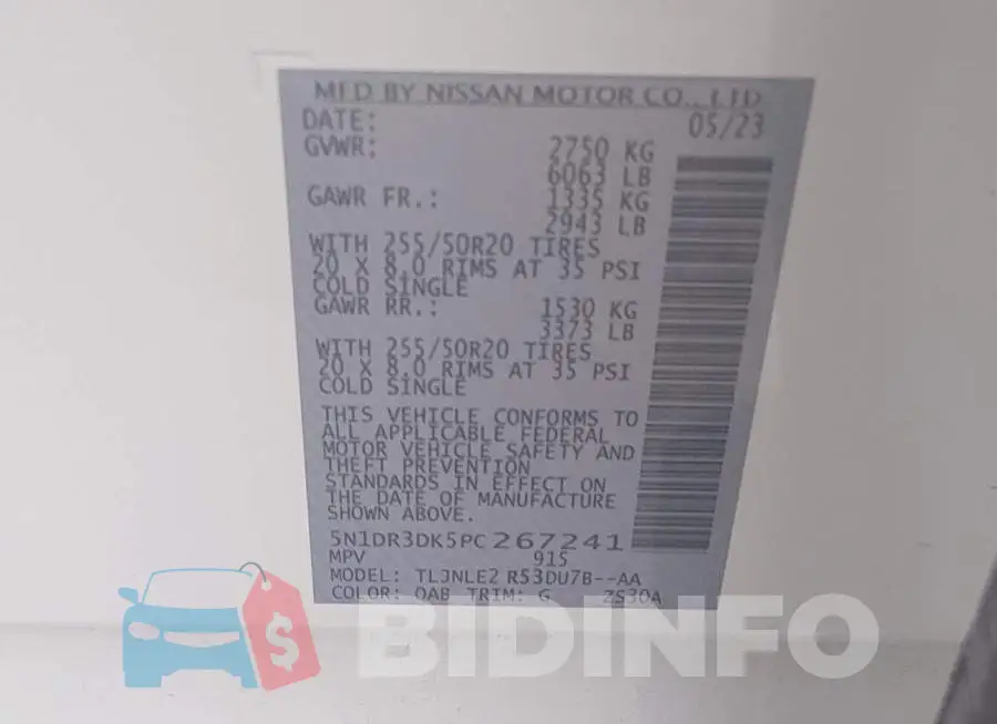5N1DR3DK5PC267241 Photo# 9