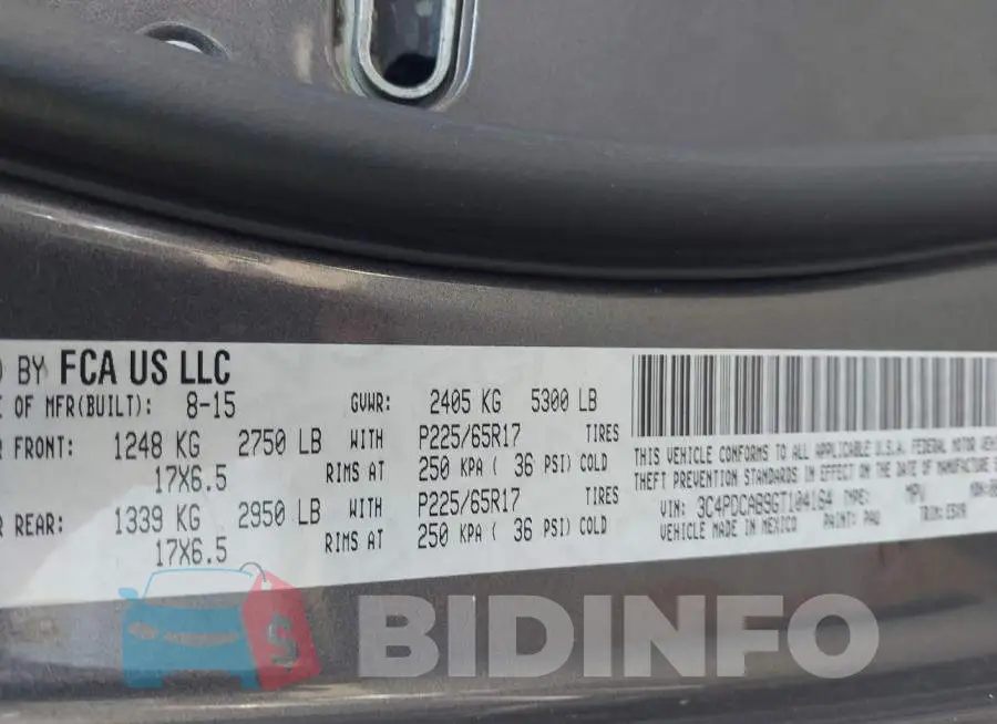 3C4PDCAB9GT104164 Photo# 9