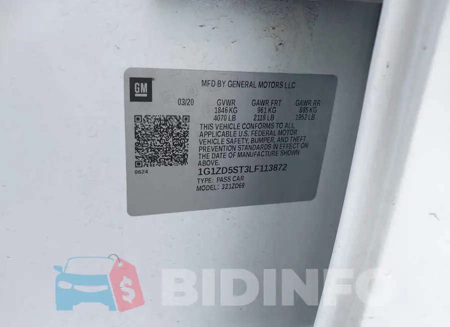 1G1ZD5ST3LF113872 Photo# 9