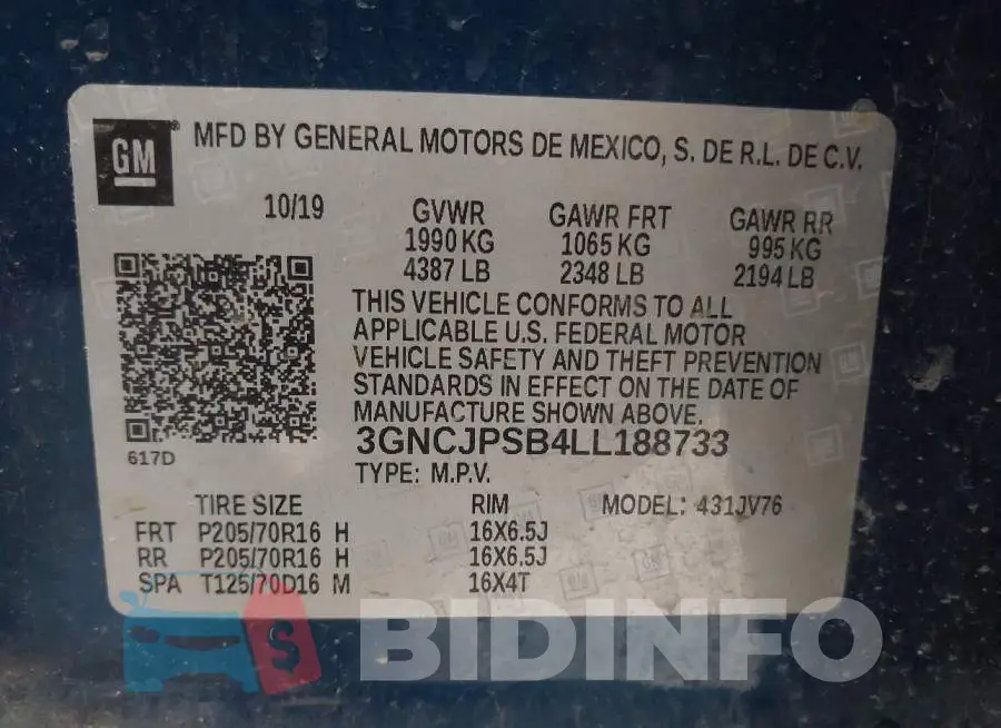 3GNCJPSB4LL188733 Photo# 9