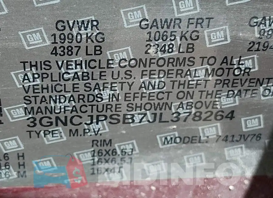 3GNCJPSB7JL378264 Photo# 9