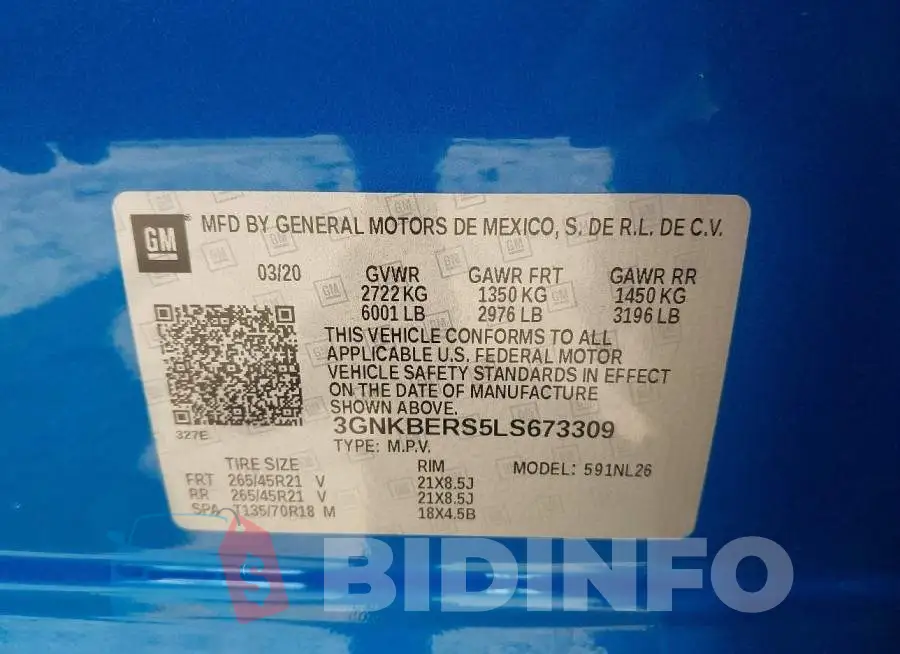 3GNKBERS5LS673309 Photo# 9