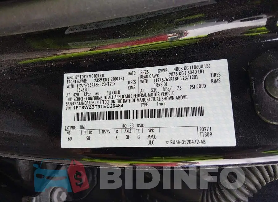 1FT8W2BT9TEC26484 Photo# 8
