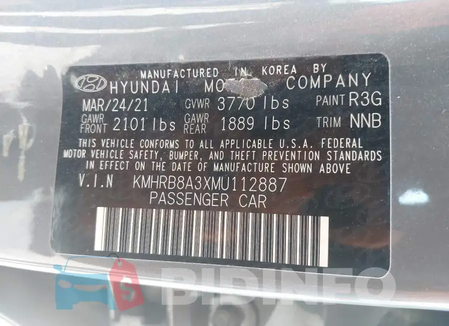 KMHRB8A3XMU112887 Photo# 9