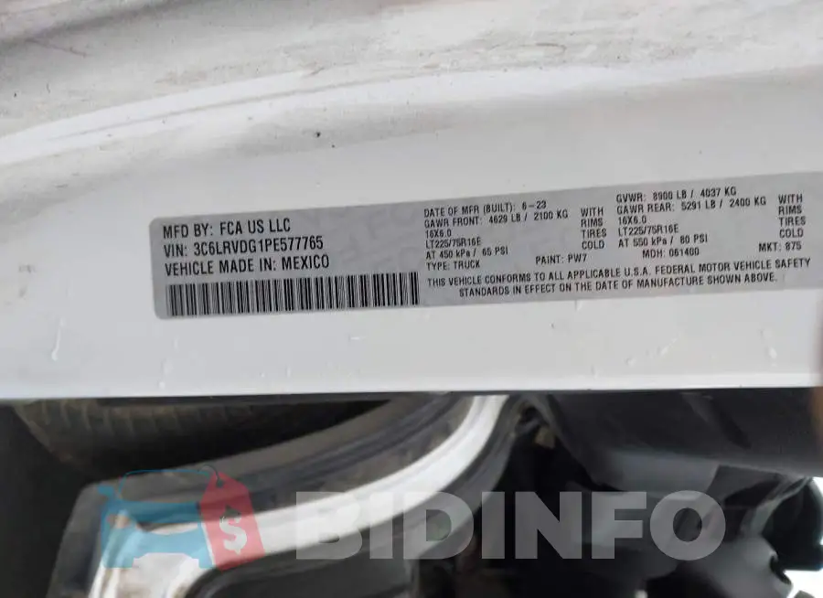 3C6LRVDG1PE577765 Photo# 9