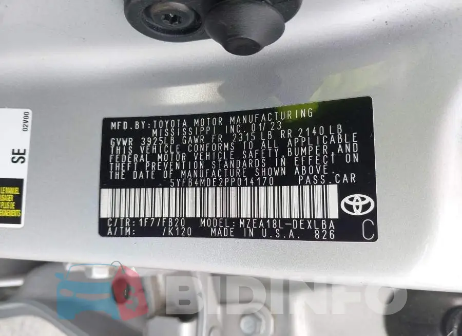 5YFB4MDE2PP014170 Photo# 9