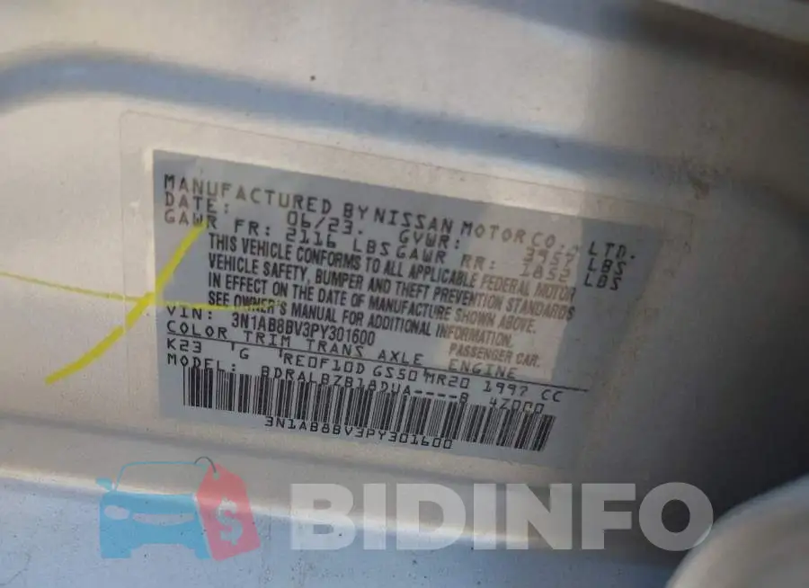3N1AB8BV3PY301600 Photo# 9