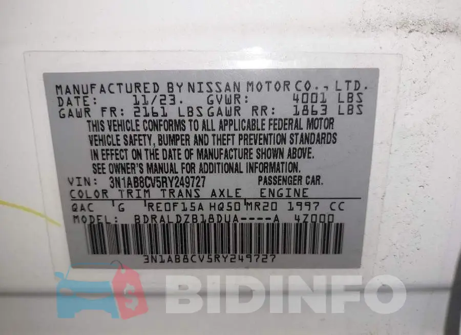 3N1AB8CV5RY249727 Photo# 9