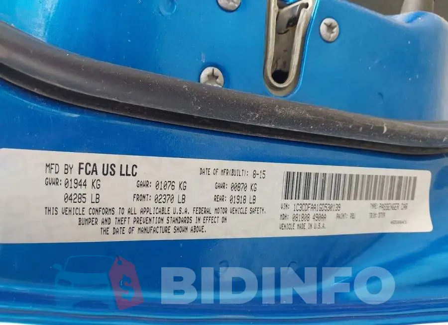 1C3CDFAA1GD530139 Photo# 9