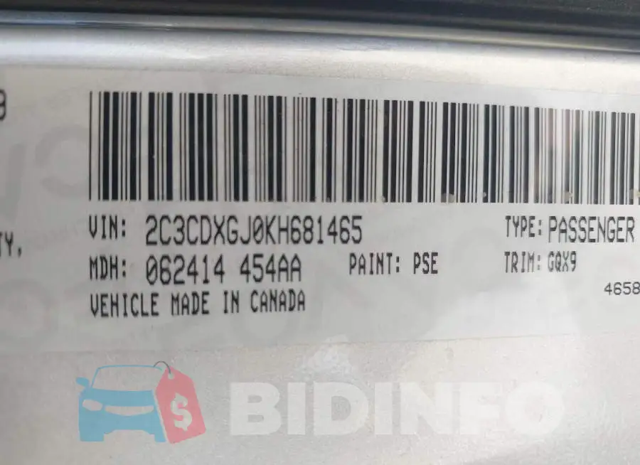 2C3CDXGJ0KH681465 Photo# 9