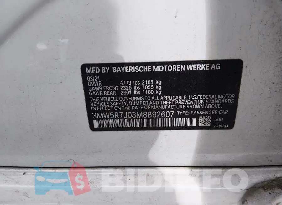 3MW5R7J03M8B92607 Photo# 9